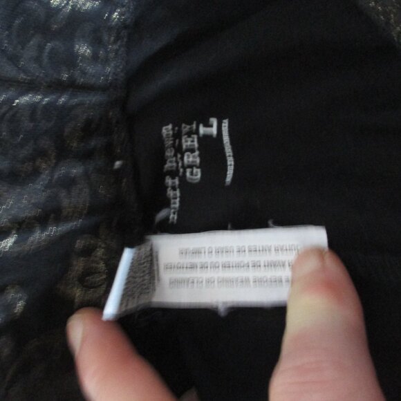 Ruff Hewn Black gold paisley  Patterned Leggings nwot L - Picture 3 of 3